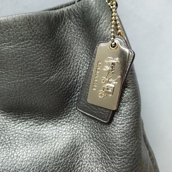 Coach Madison Phoebe Gray Leather 3 Compartments Shoulder Bag - Picture 4 of 16